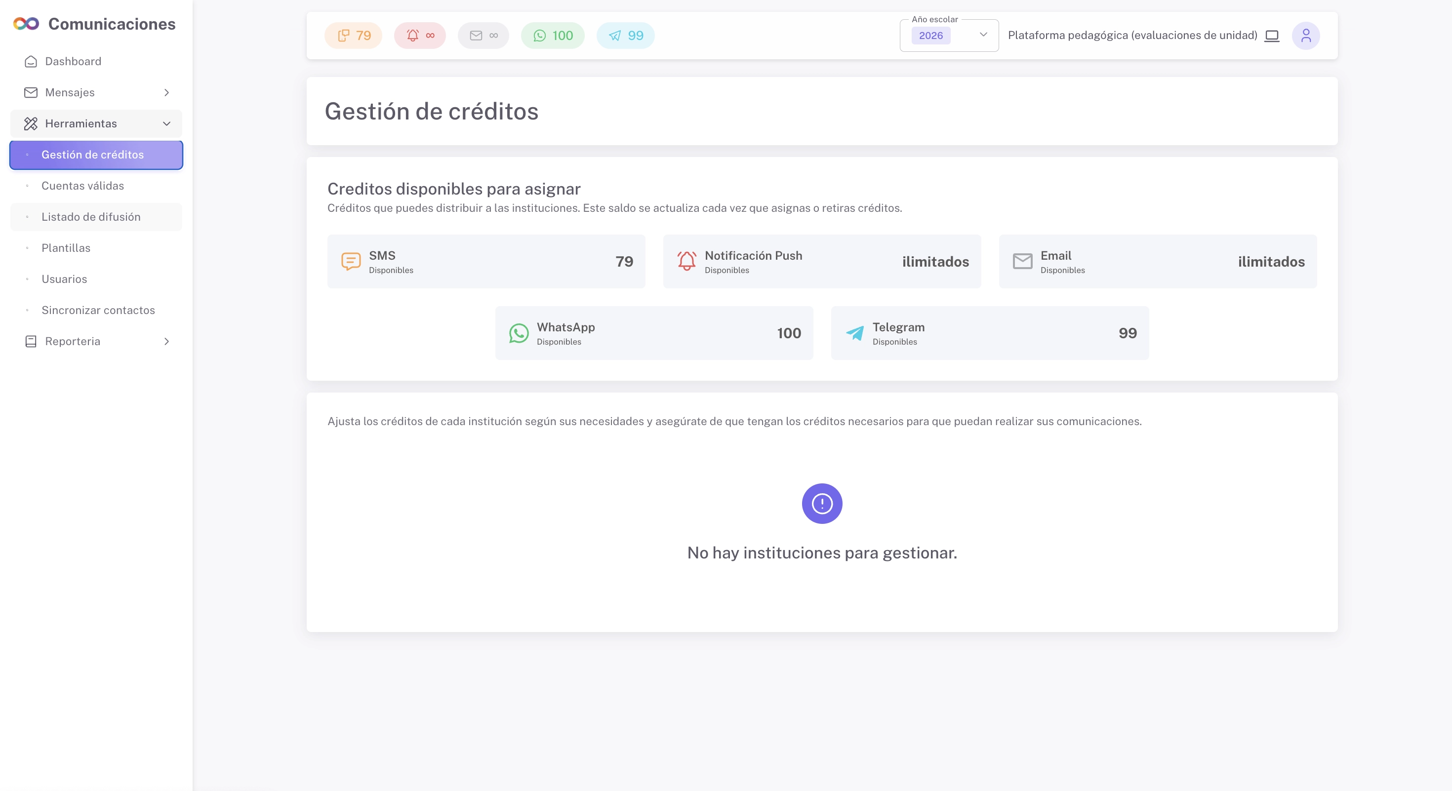 Portal de Comunicaciones - Envío de Mensajes