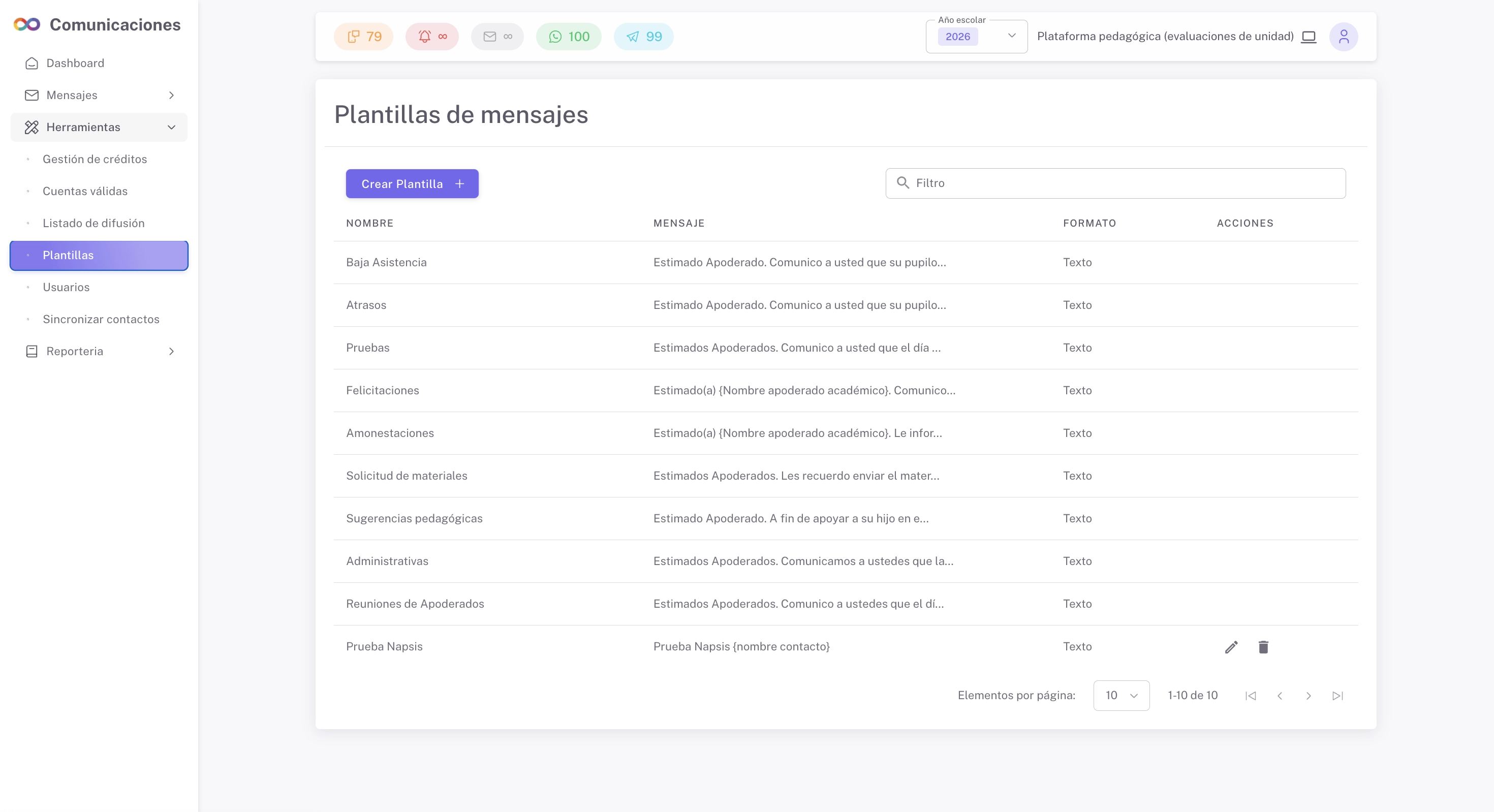 Portal de Comunicaciones - Configuración